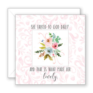 She Talked to God - Encouragement Card