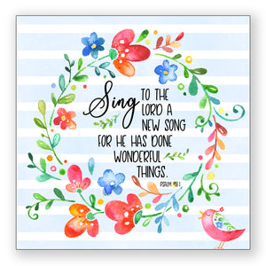 Sing to the Lord (Psalm 98:1) - Mini Print