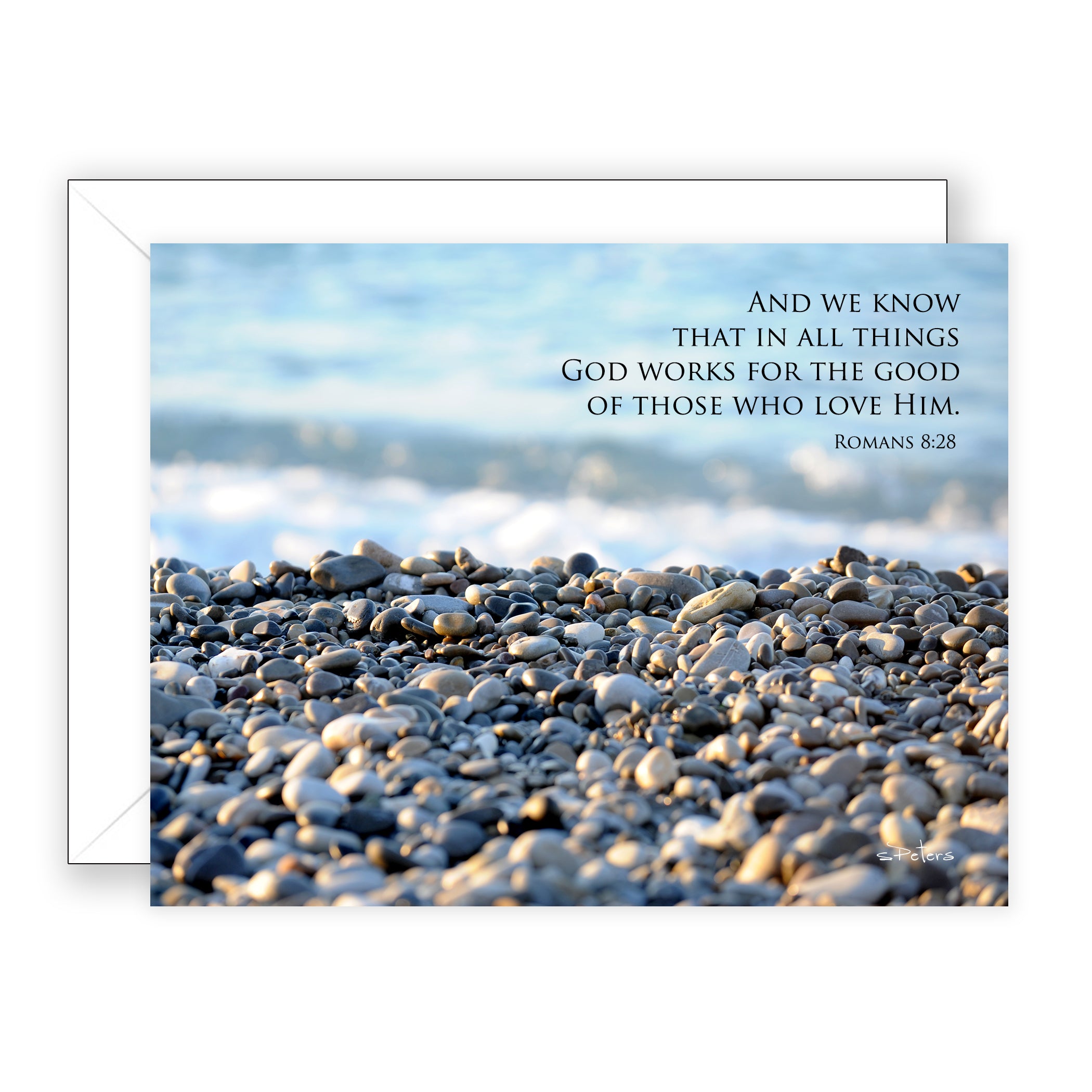 Stone Music (Romans 8:28) - Encouragement Card (Blank)