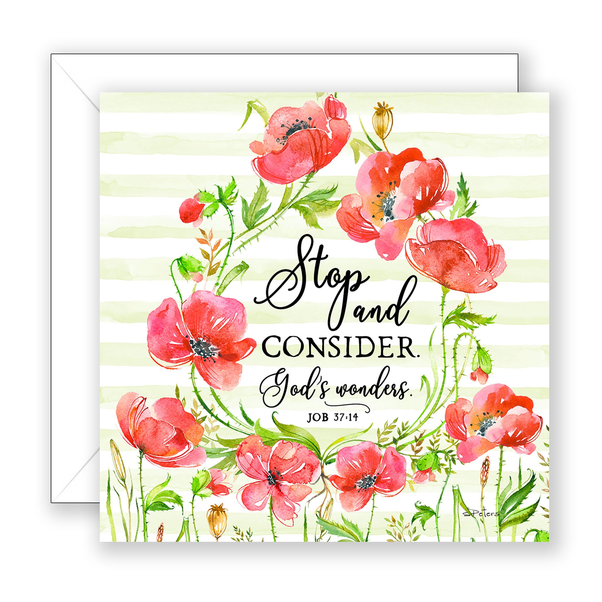 Stop and Consider ( Job 37:14) - Encouragement Card