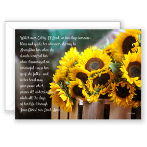 Sunflower Summer - Personalized Birthday Card