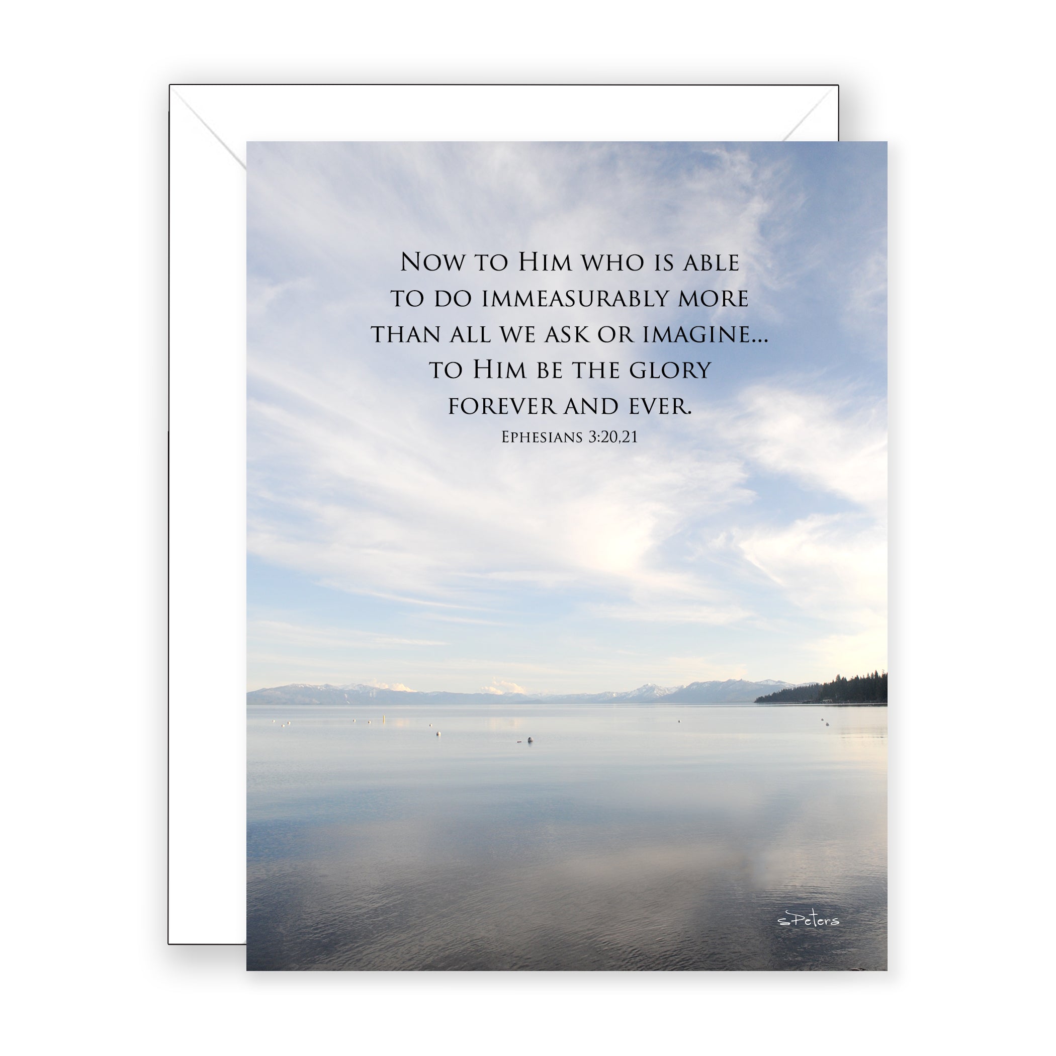 Tahoe Sky (Ephesians 3:20,21) - Encouragement Card (Blank)