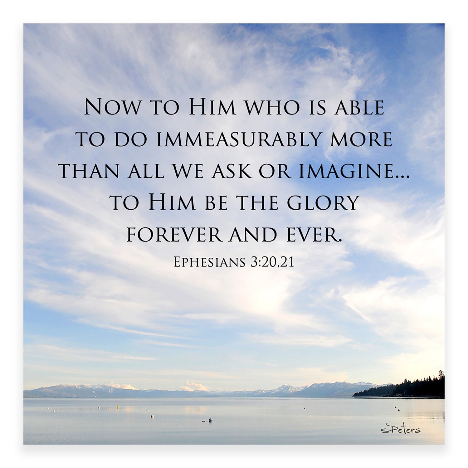 Tahoe Sky (Ephesians 3:20,21) - Frameable Print