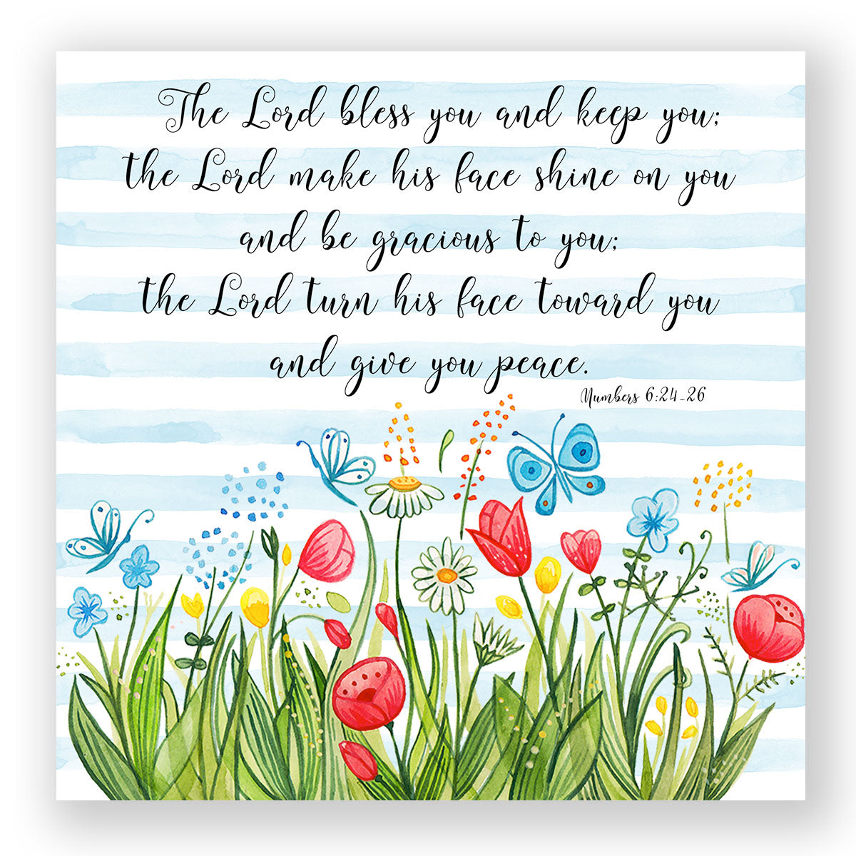 The Lord Bless You (Numbers 6:24-26) - Frameable Print