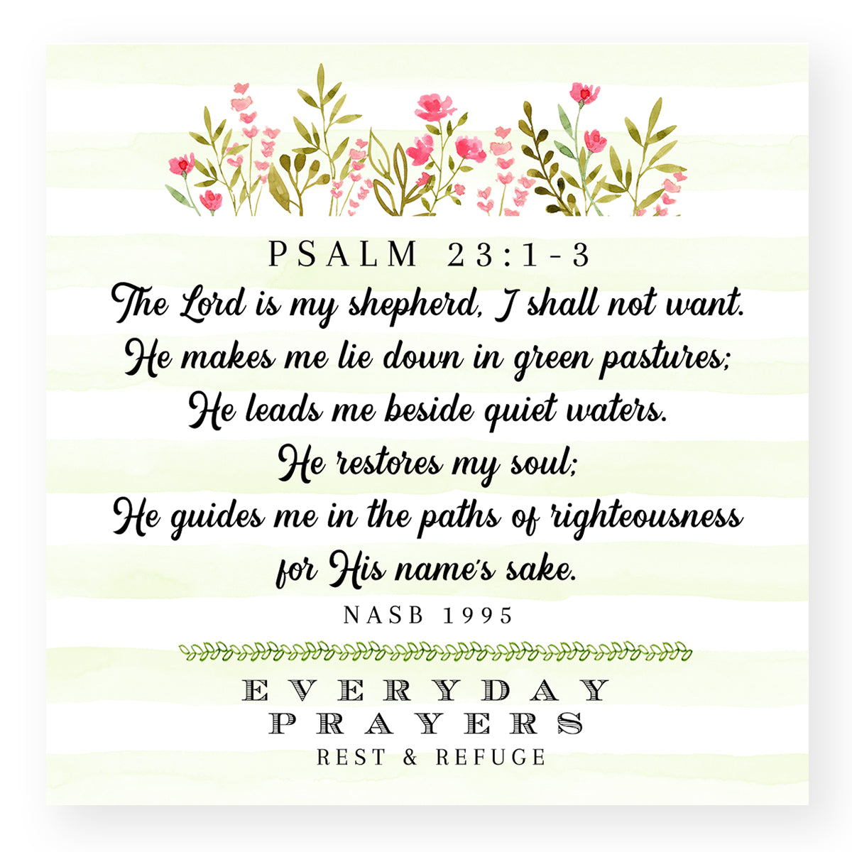 the-lord-is-my-shepherd-psalm-23-1-3-mini-print-bradbury-lane for Free Printable Psalm 23 Printable Version The Lord Is My shepherd (Psalm 23:1-3) - Mini Print – Bradbury Lane for Free Printable Psalm 23 Printable Version