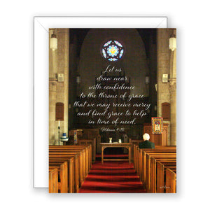Throne of Grace (Hebrews 4:16) - Encouragement Card (Blank)