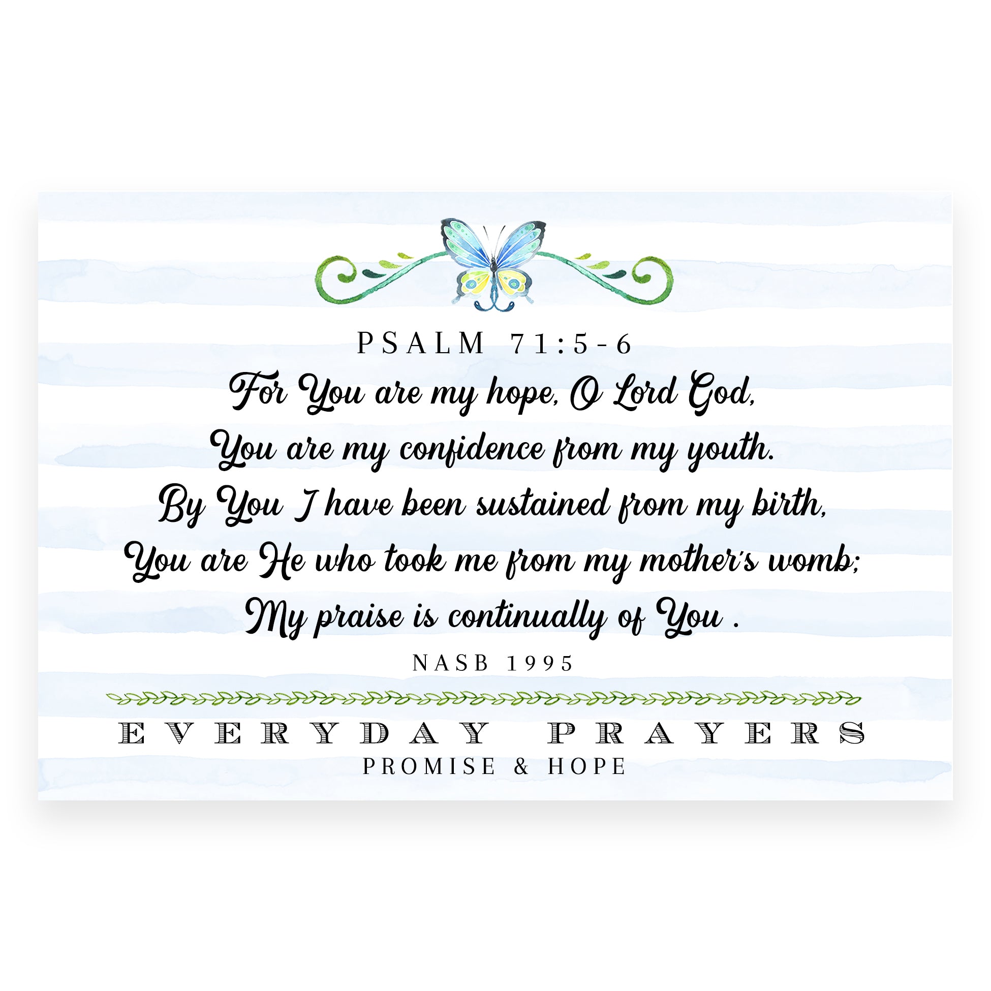 You Are My Hope (Psalm 71:5-6) - Everyday Prayer Card